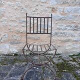Ensemble de chaises en fer forgées artisanales
