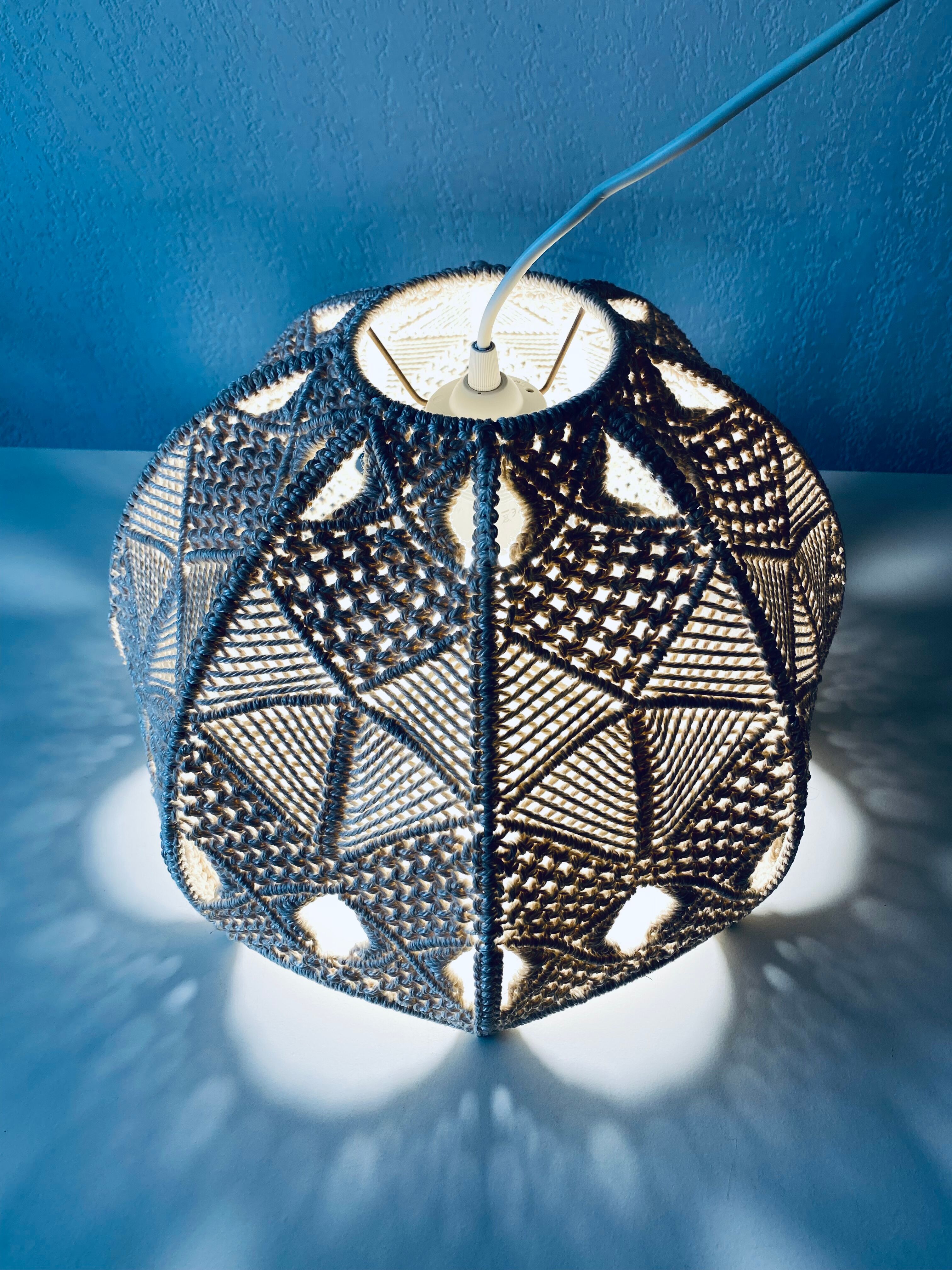 Bohemian macramé pendant light