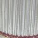 Set of 3 large vintage pleated fabric lampshades – trimmings –