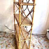 Vintage rattan shelf