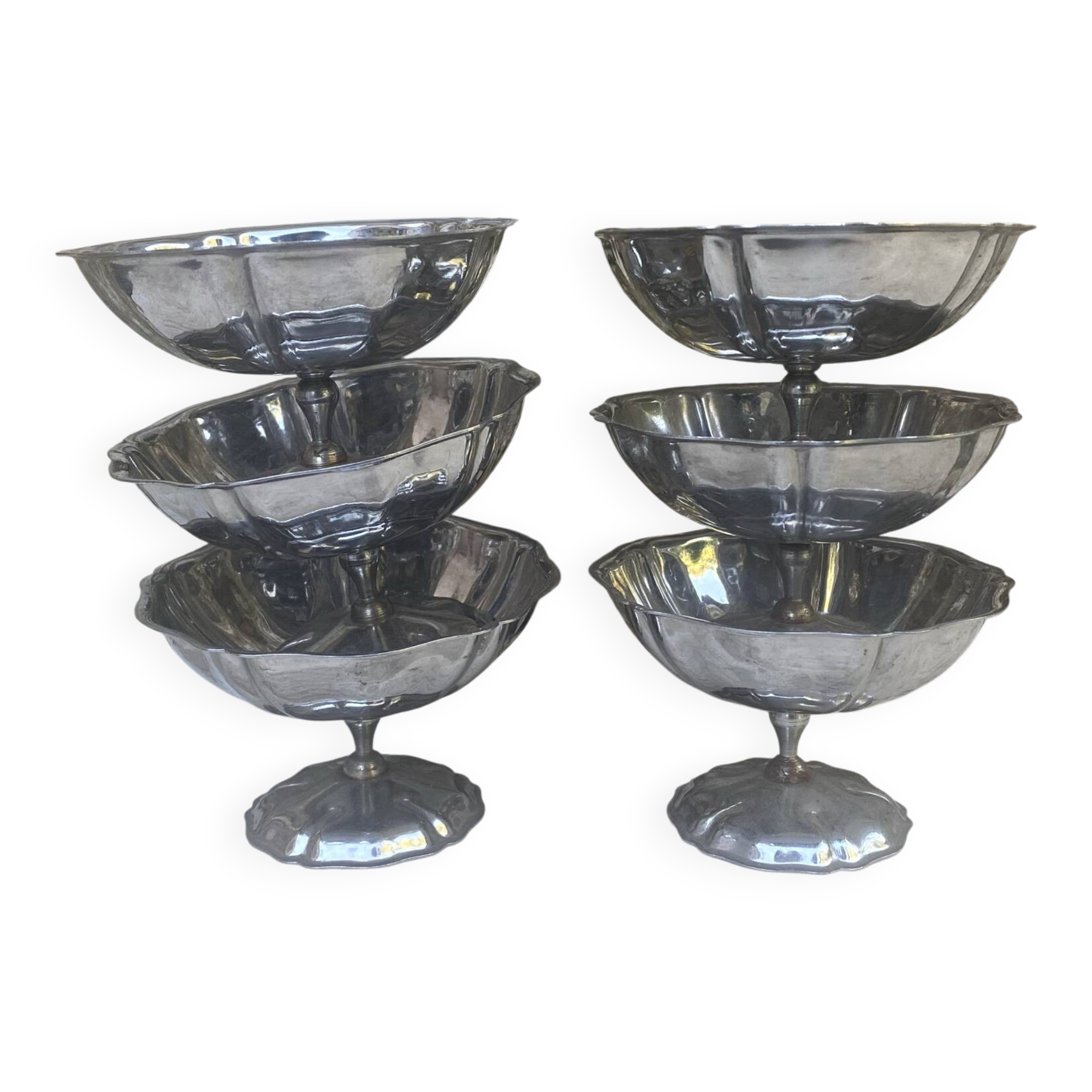 Coupes à glace vintage en inox