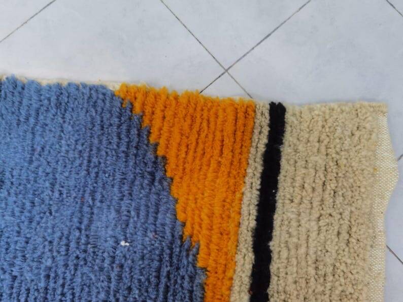 Tapis en laine pure fait main traditionnelle taille 150 x 250 cm