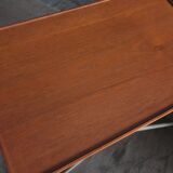 Danish teak and aluminium adjustable wine or side table, 1960s