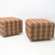 Eastern bloc upholstered pouffe, 1980´s, Czechoslovakia