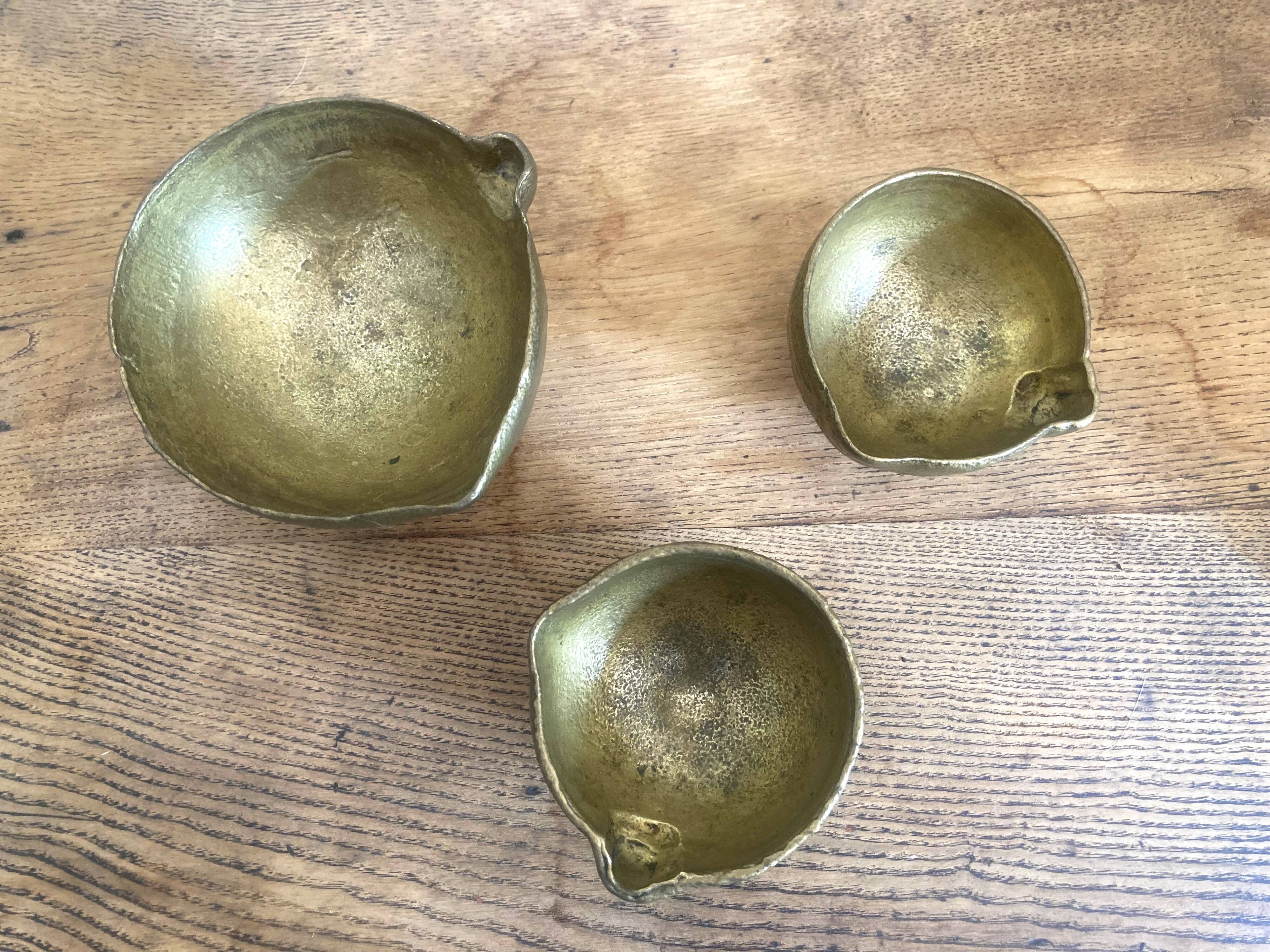 Empty bronze pocket or cup - old foundry ladle head