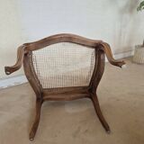 Louis XV style fluted cabriolet armchair