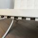 White Barcelona chair with ottoman – Knoll 2012 Edition -