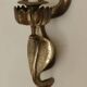 Pair of Egyptian Revival Style Engraved Brass Cobra Sconces