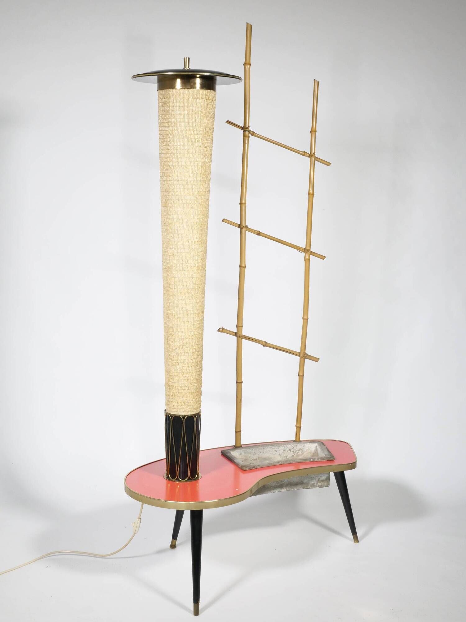 Kidney Table Floor Lamp Mid Century 1960s