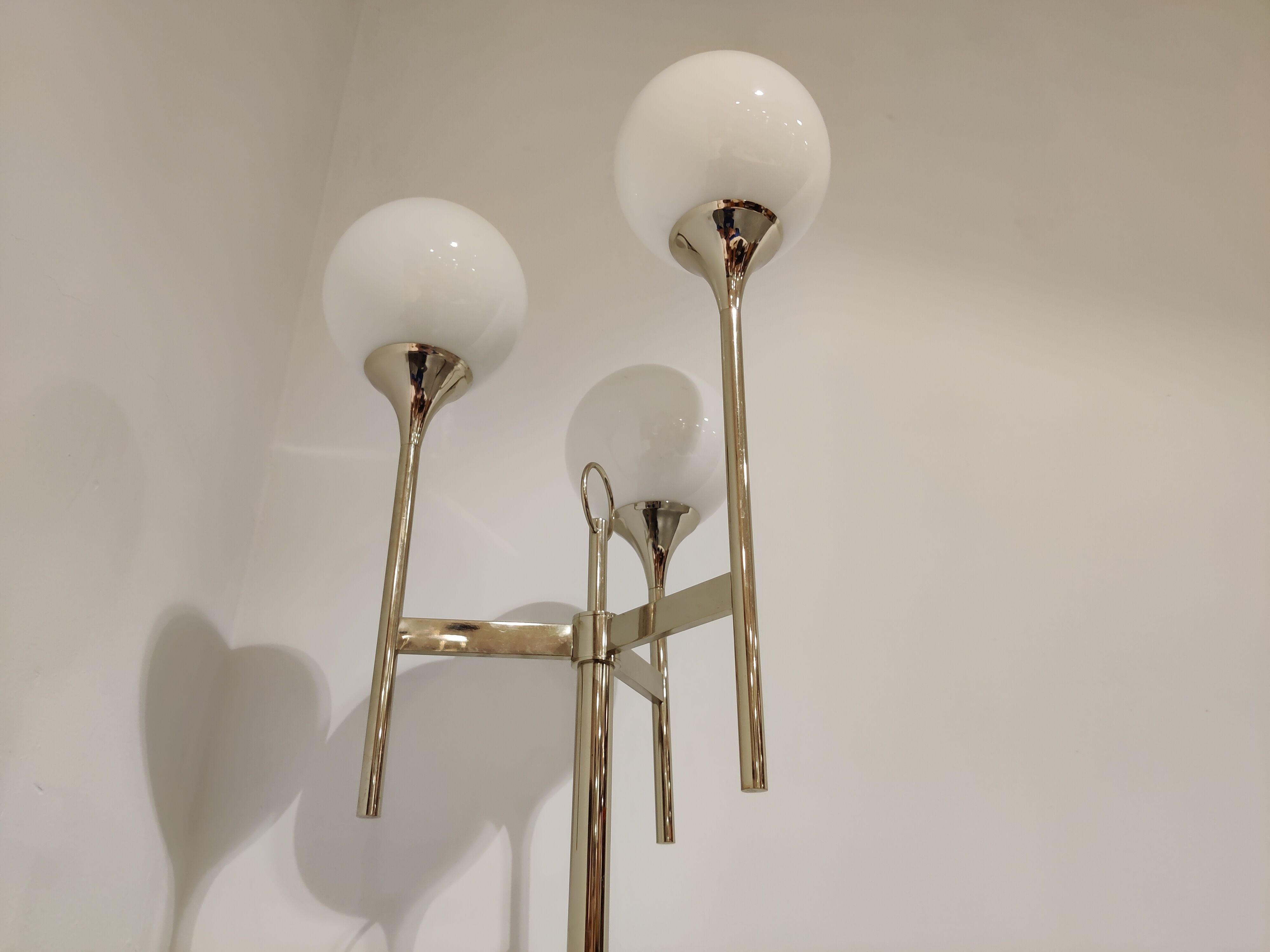Vintage chrome Sciolari floor lamp, 1970s , Italy