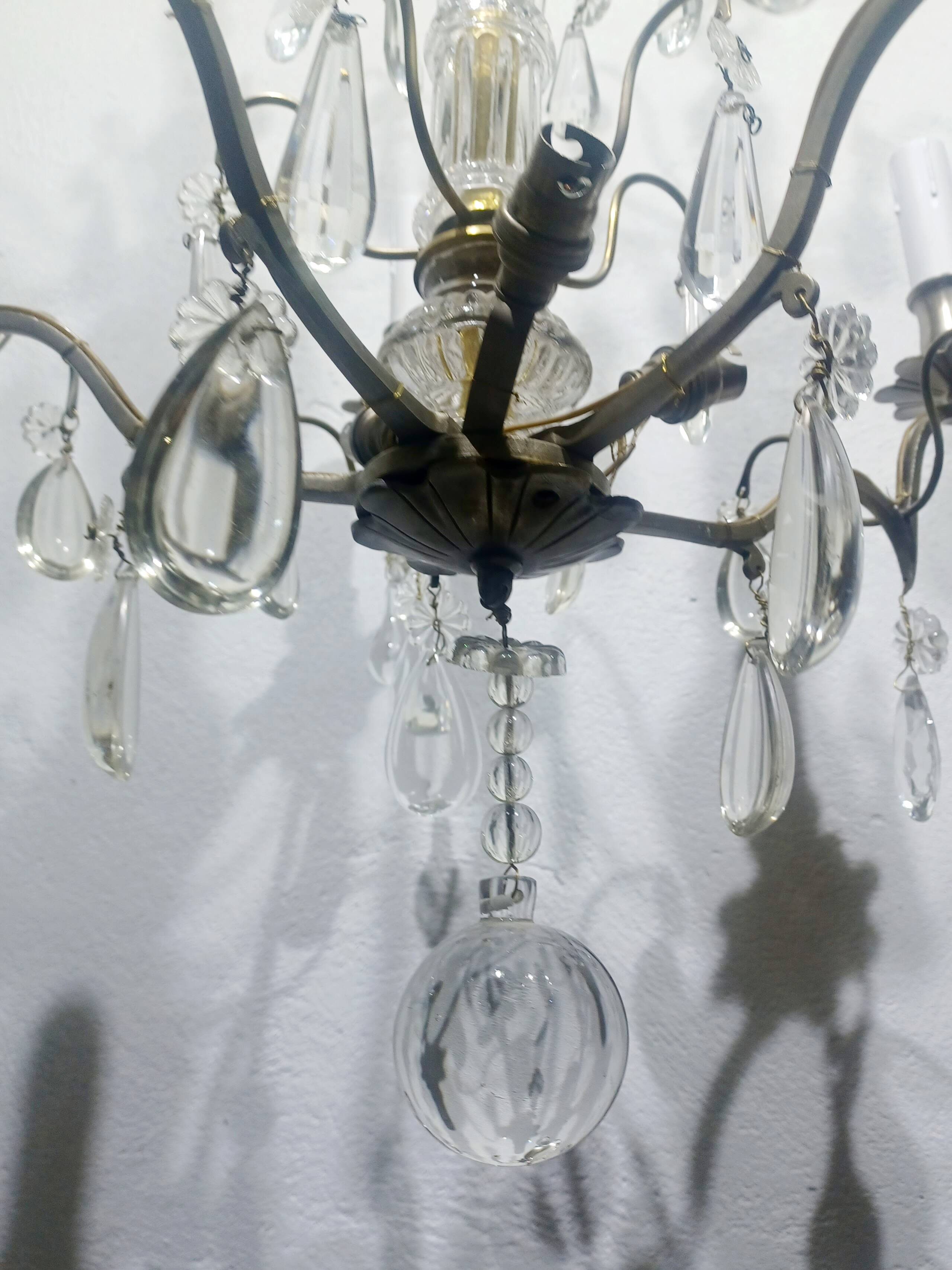 5-light crystal chandelier