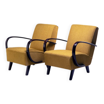 Pair of Armchairs H-227, Jindřich Halabala, 1930s