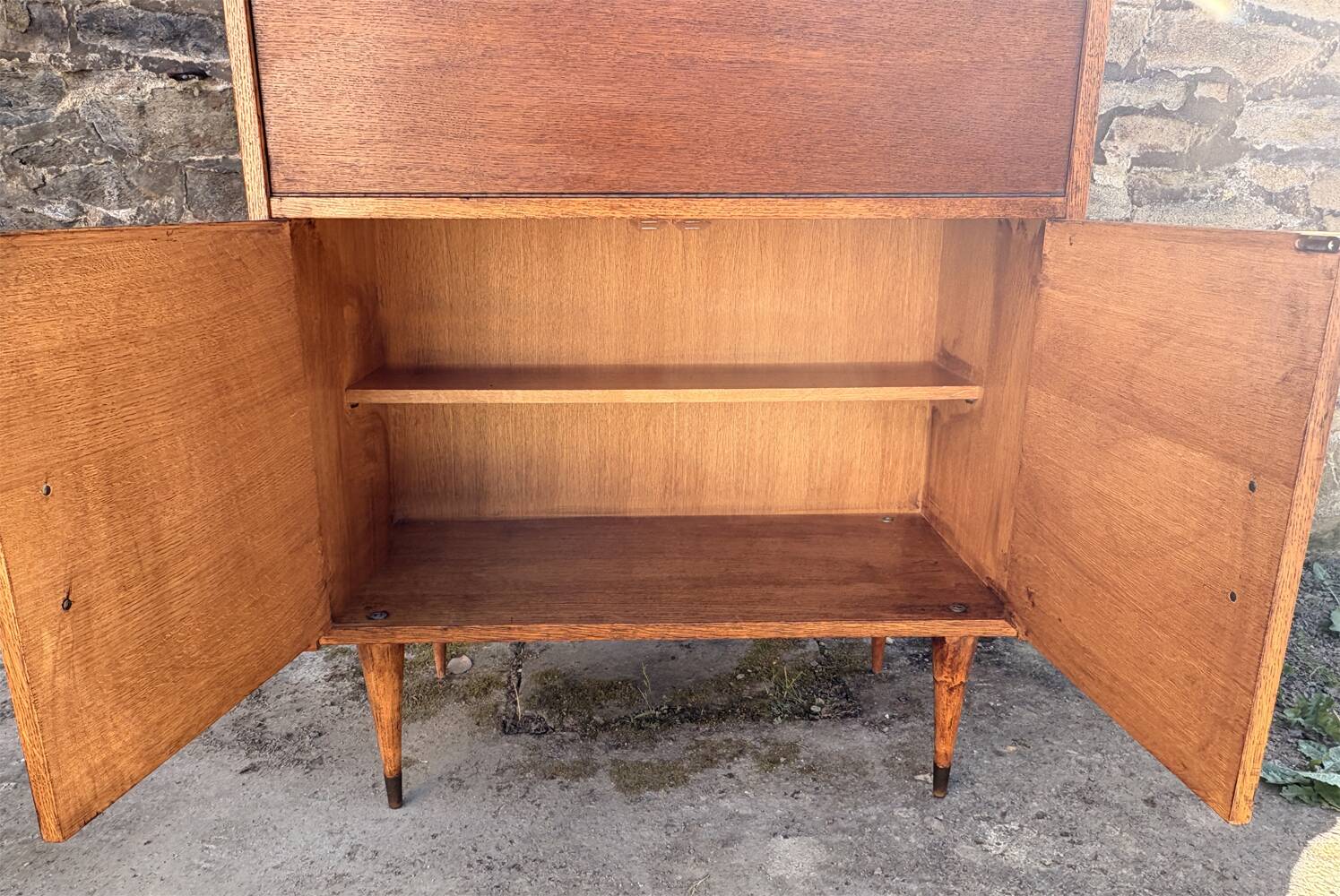 Vintage oak secretary – Scandinavian design – 1950s/60s