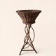 60s rattan plant stand