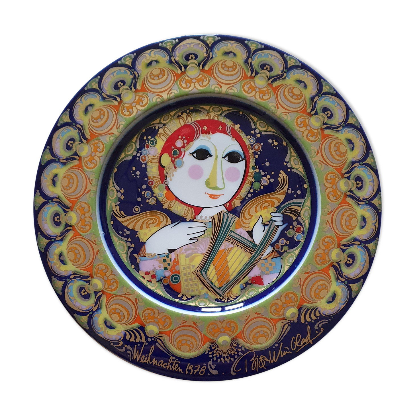 Decorative plate Rosenthal design Bjorn Wiinblad 1978