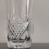 Lorraine cast crystal cylindrical vase with flared neck