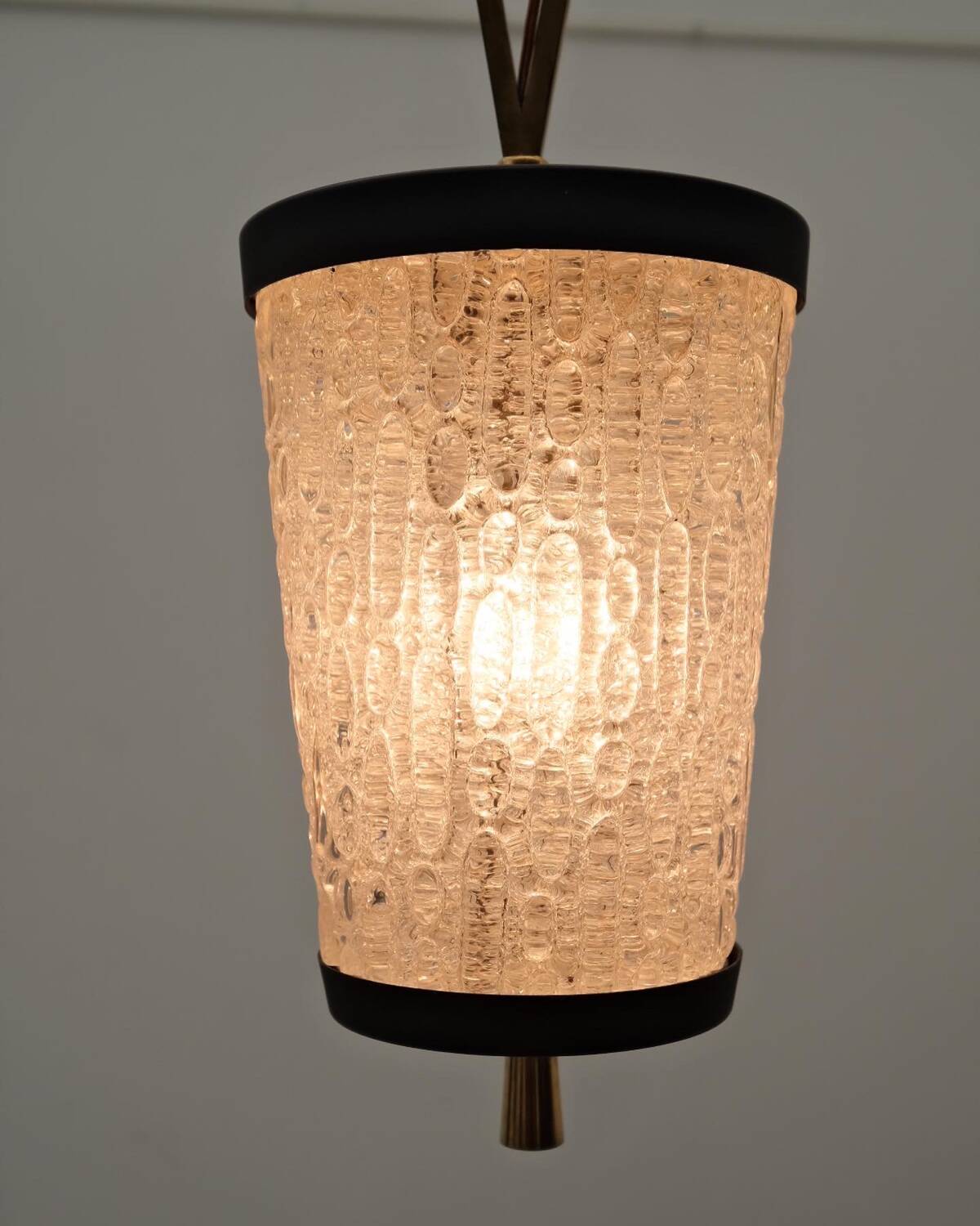 ARLUS chandelier in brass and glass, 1960