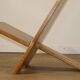 Sculptural brutalist armchair in solid elm, 1980.