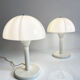 Pair of space age mushroom lamps, France, 70s