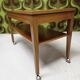Teak serving table with casters, 1970s