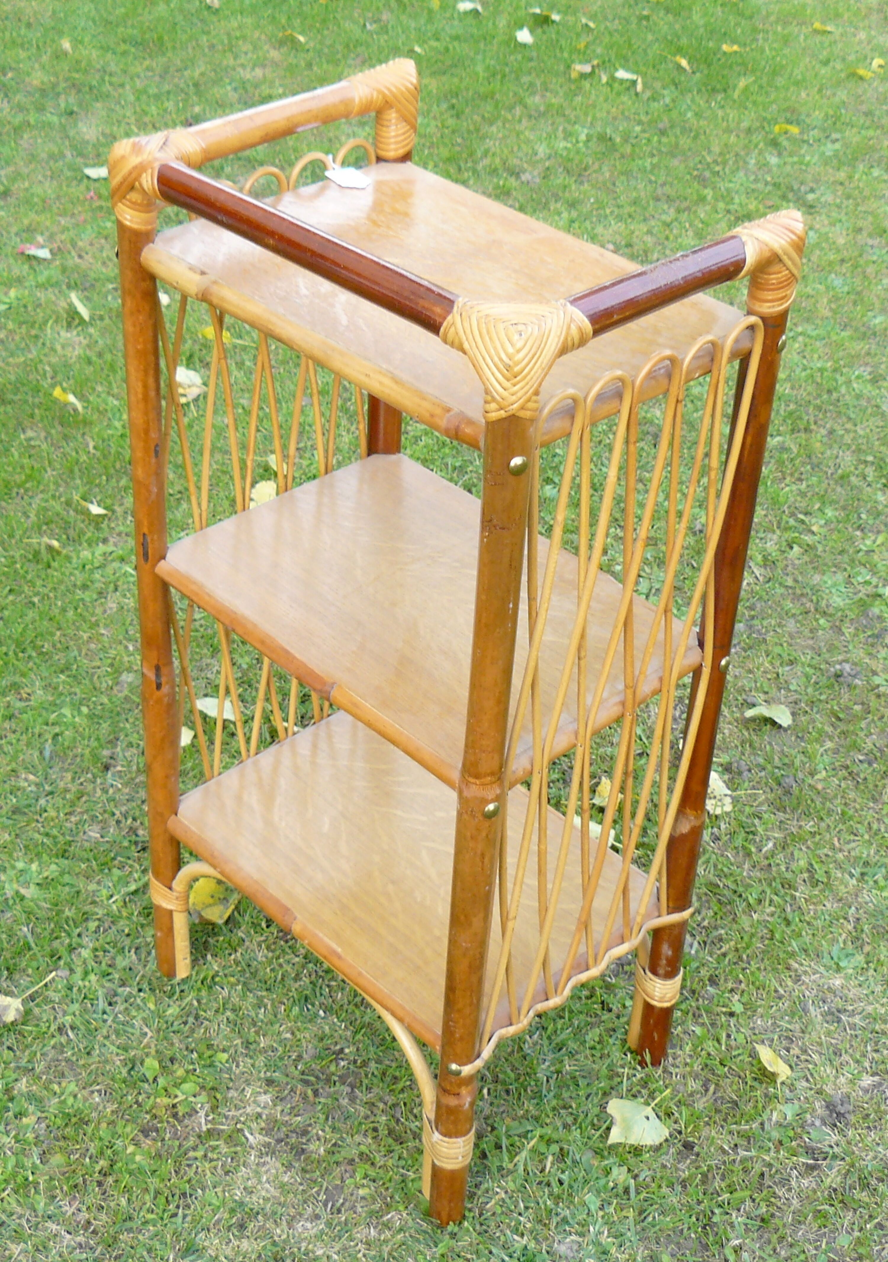 Bamboo and rattan shelf 1960/70