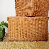 Pair of wicker baskets - planters