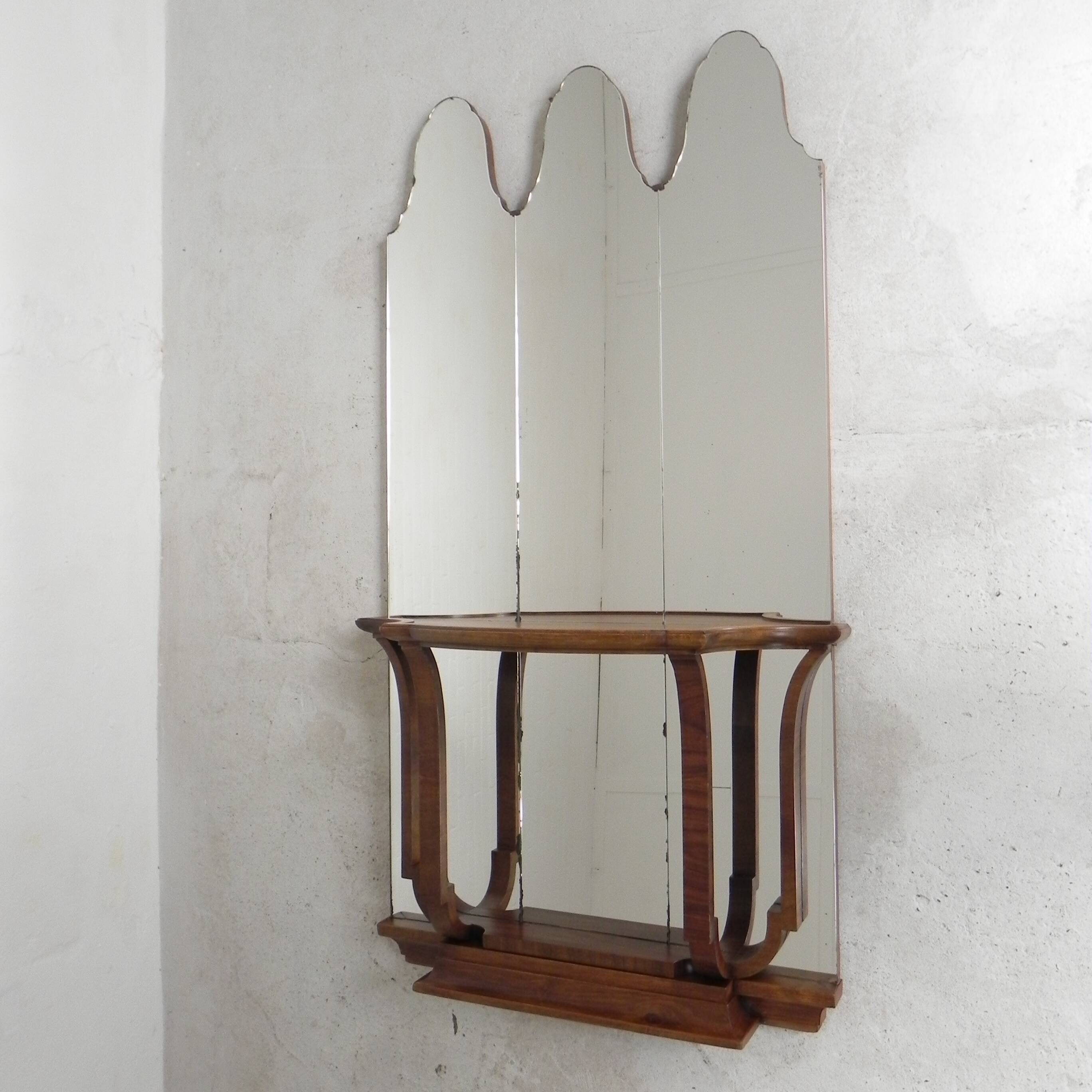 Art Deco mirror, dressing mirror for the hall, 1930s