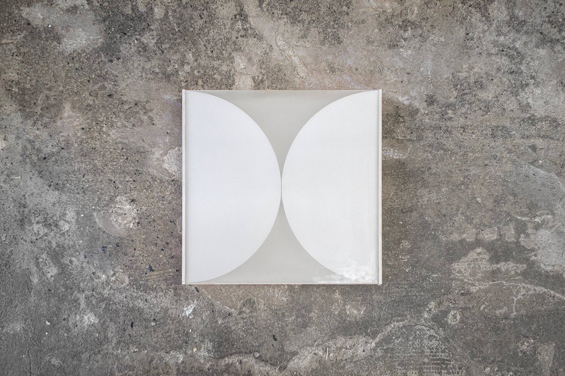 Large wall lamp Clessidra in glass by Bobo Piccoli for Fontana Arte, 1970s