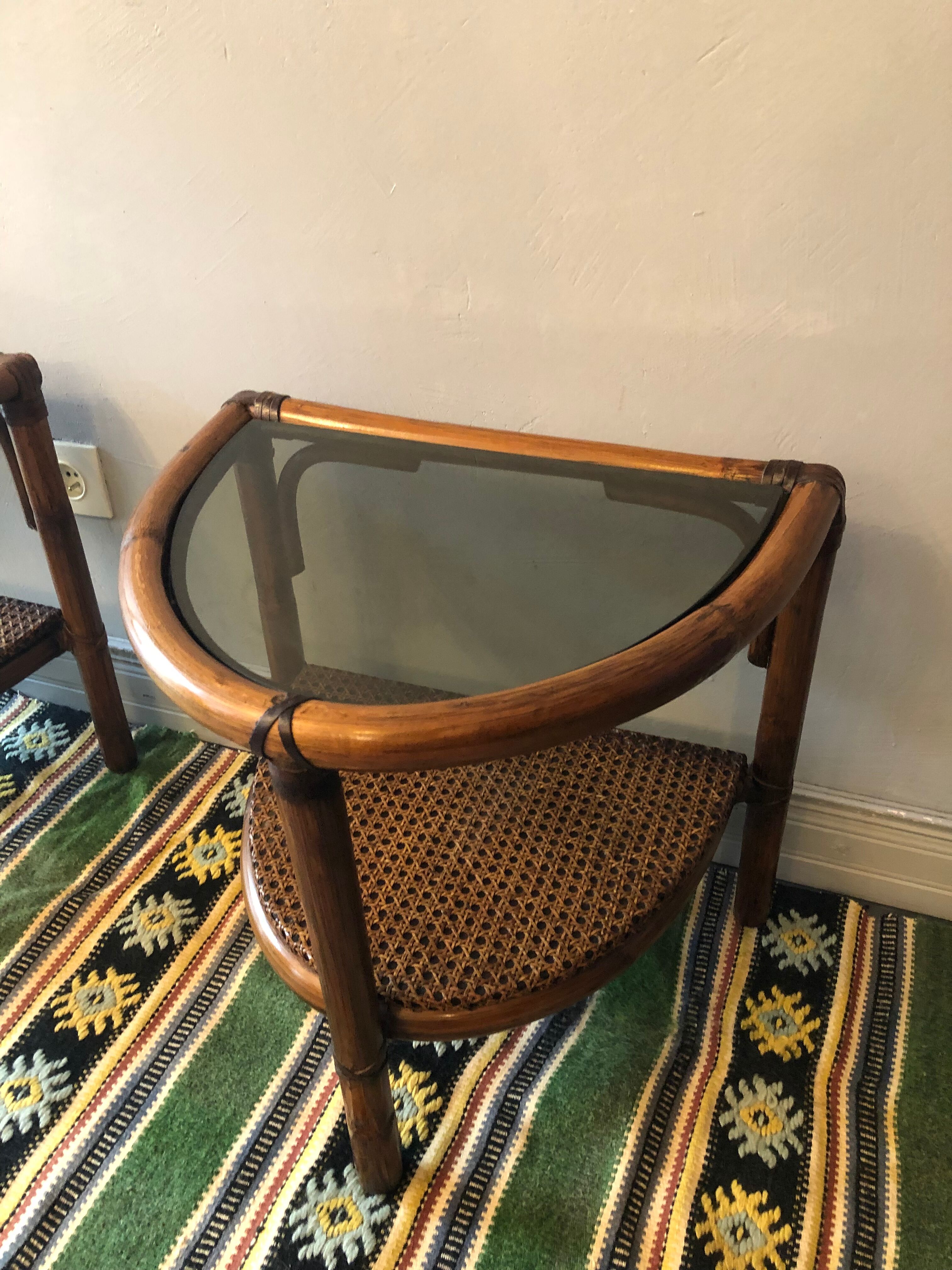 2 vintage bedside tables