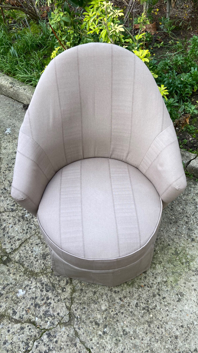 Vintage canvas toad armchair 1970