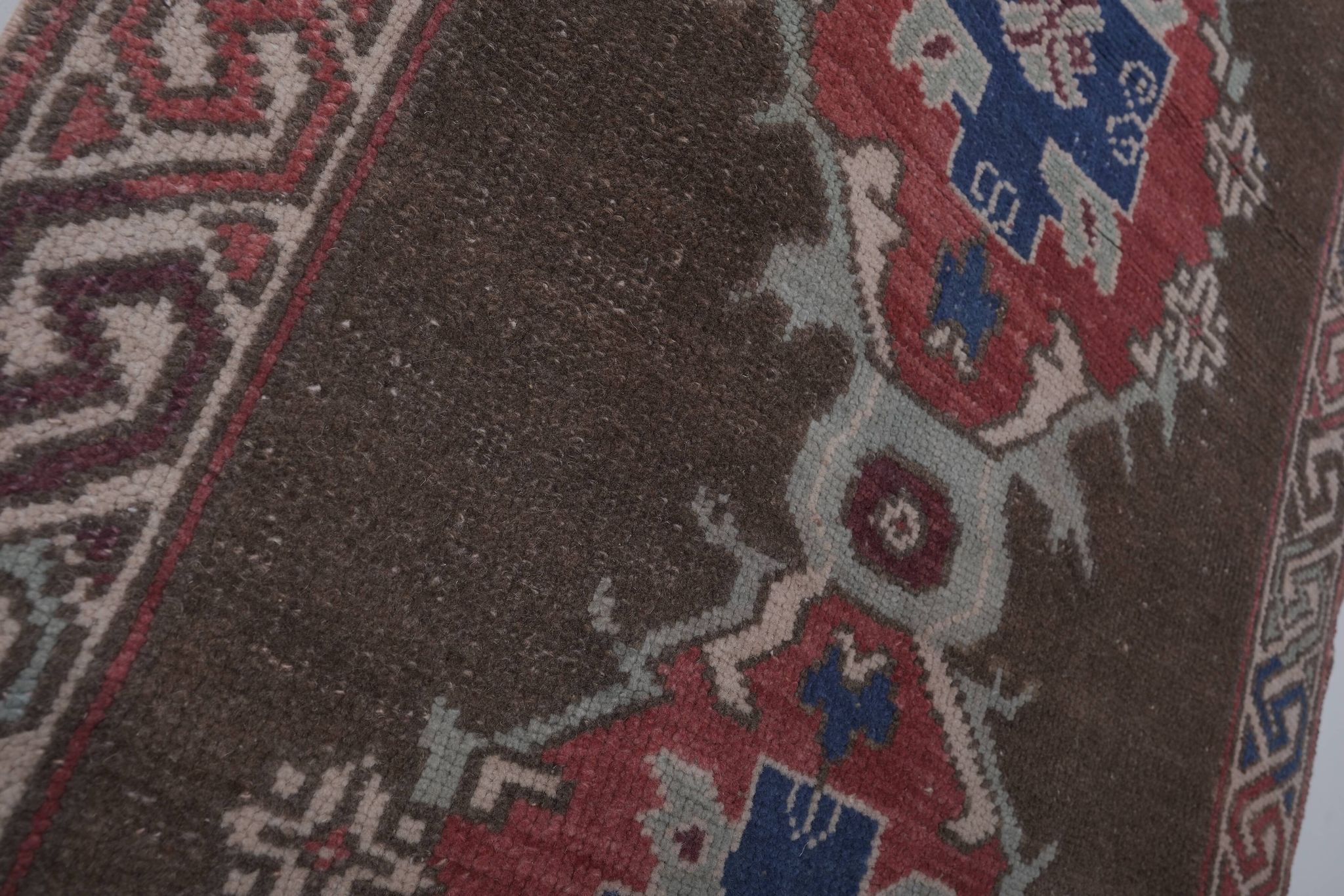 Tapis vintage turc de oushak tissé à la main 84x220 cm