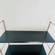 Etagère murale vintage modulable, metal et laiton circa 1960s