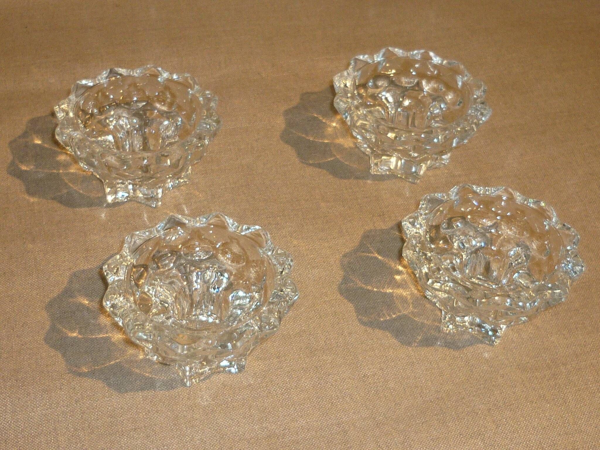 Paire de 2 bougeoirs en cristal
