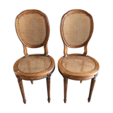 Duo of canned chairs