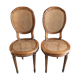 Duo of canned chairs