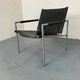 Fauteuil de salon moderne en cuir noir par Martin Visser pour T Spectrum, années 1960