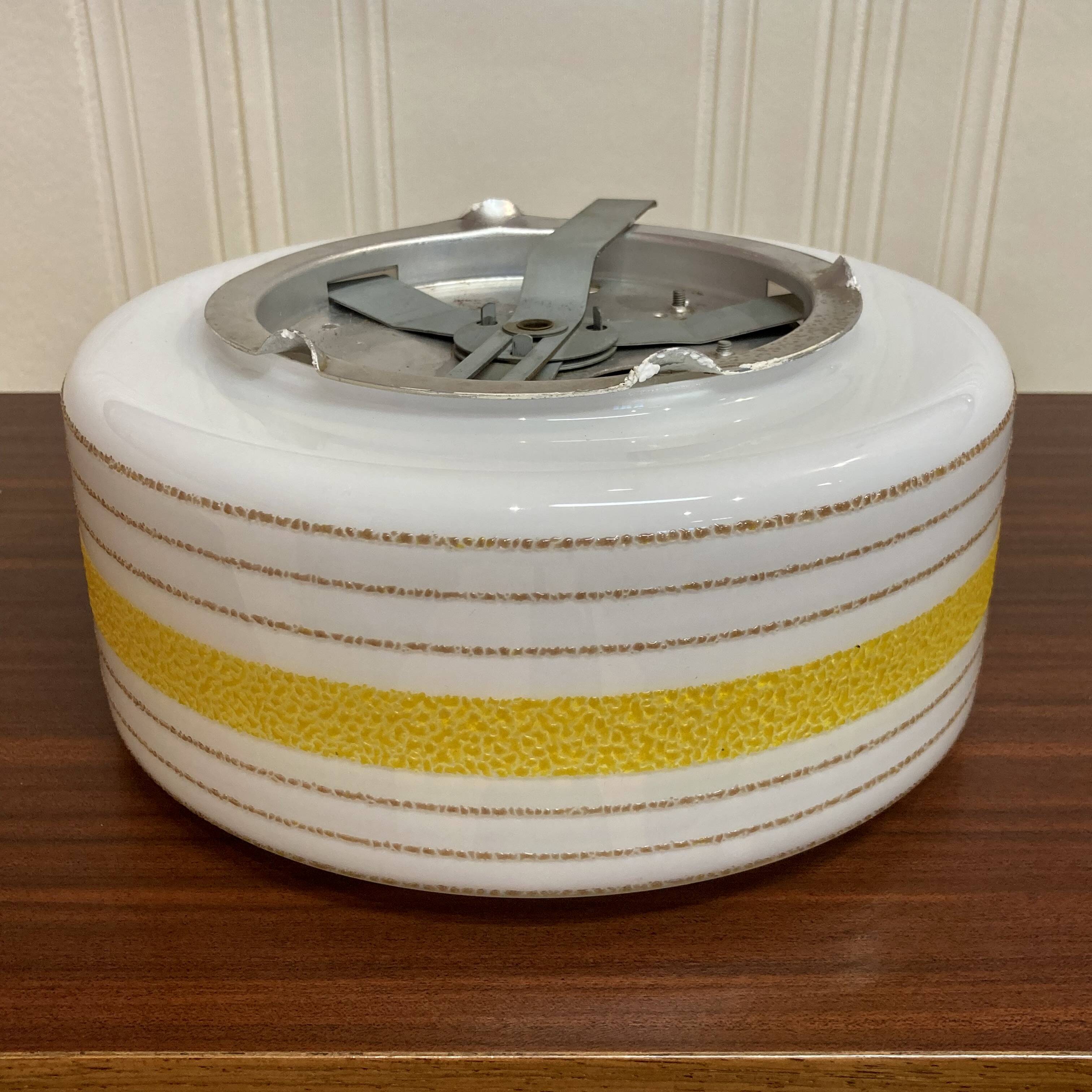 Large glass wall light Scandinavian design 1950.