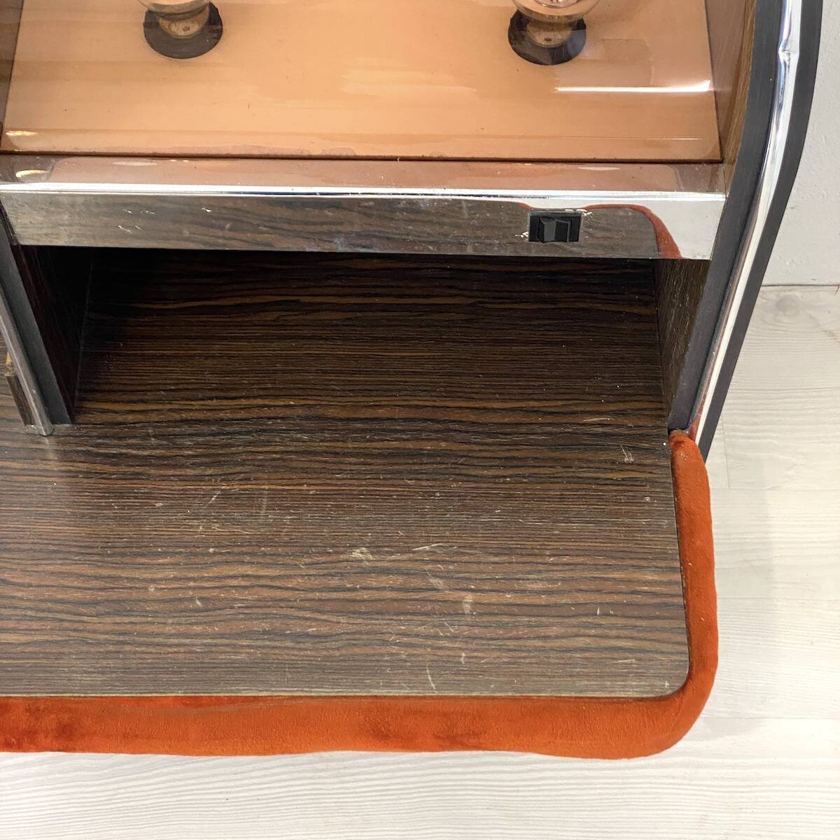 Pair of vintage 1970s Space Age bedside tables