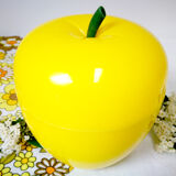 Yellow Ice Cube Apple / Vintage Ice Bucket