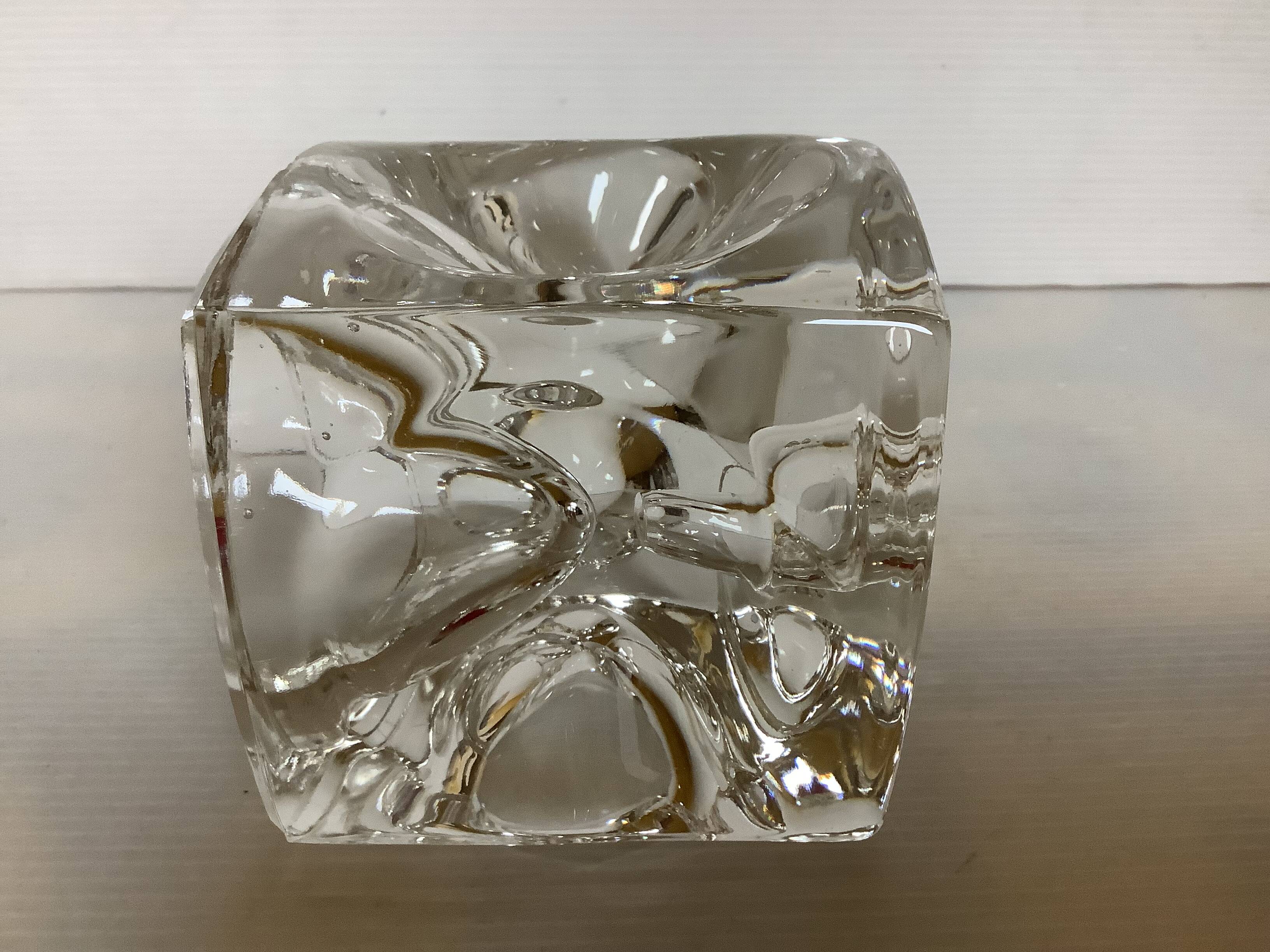 Large candle holder here cube Rudolf Jurnikl Rudolfova