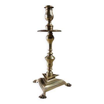 17th-century French brass candlestick – circa 1690