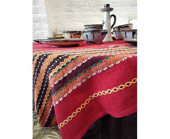 Embroidered vintage tablecloth
