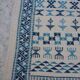 Berber carpet, white and blue 125 x 80 cm