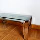 1970s chrome metal designer coffee table