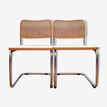 Pair of Cesca B32 chairs by Marcel Breuer