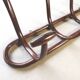 Wall coat rack with 4 curved wooden hooks bistro - no Thonet