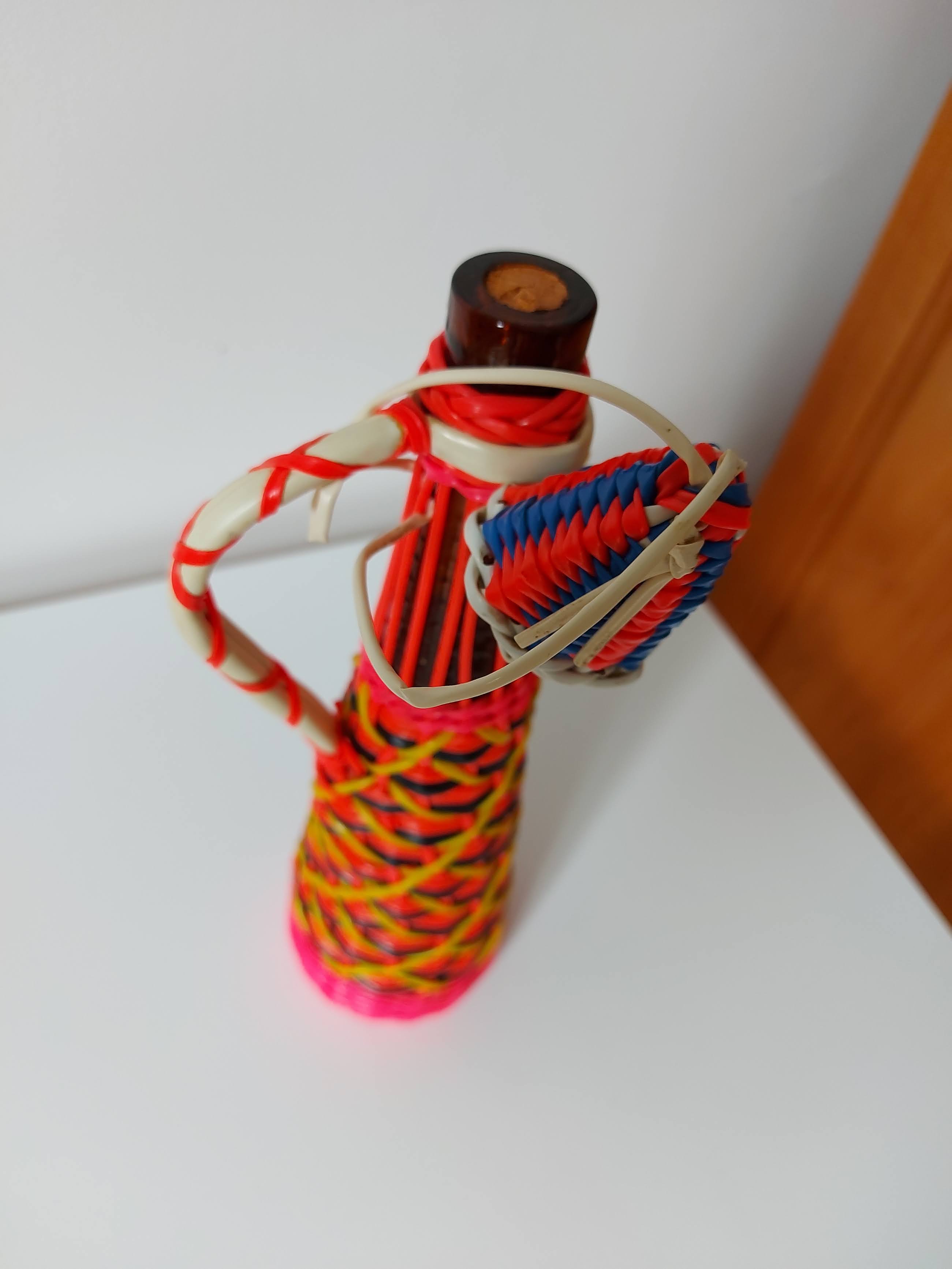 Vintage scoubidou bottle