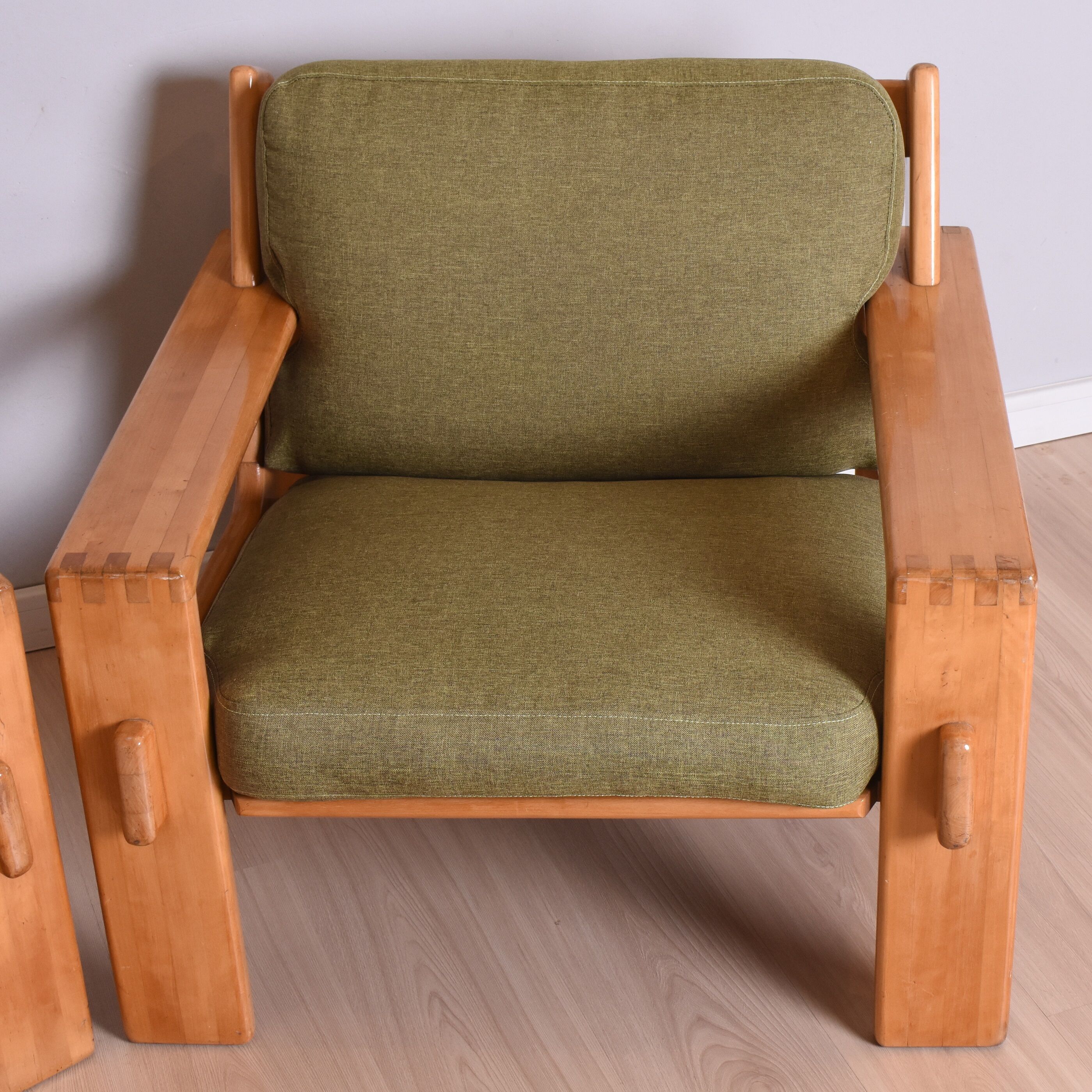 Pair of Bonanza Armchairs by E. Pajamies for Asko, Finland, 1960s