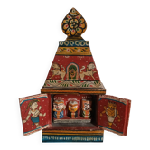 Temple indien en bois peint à la main