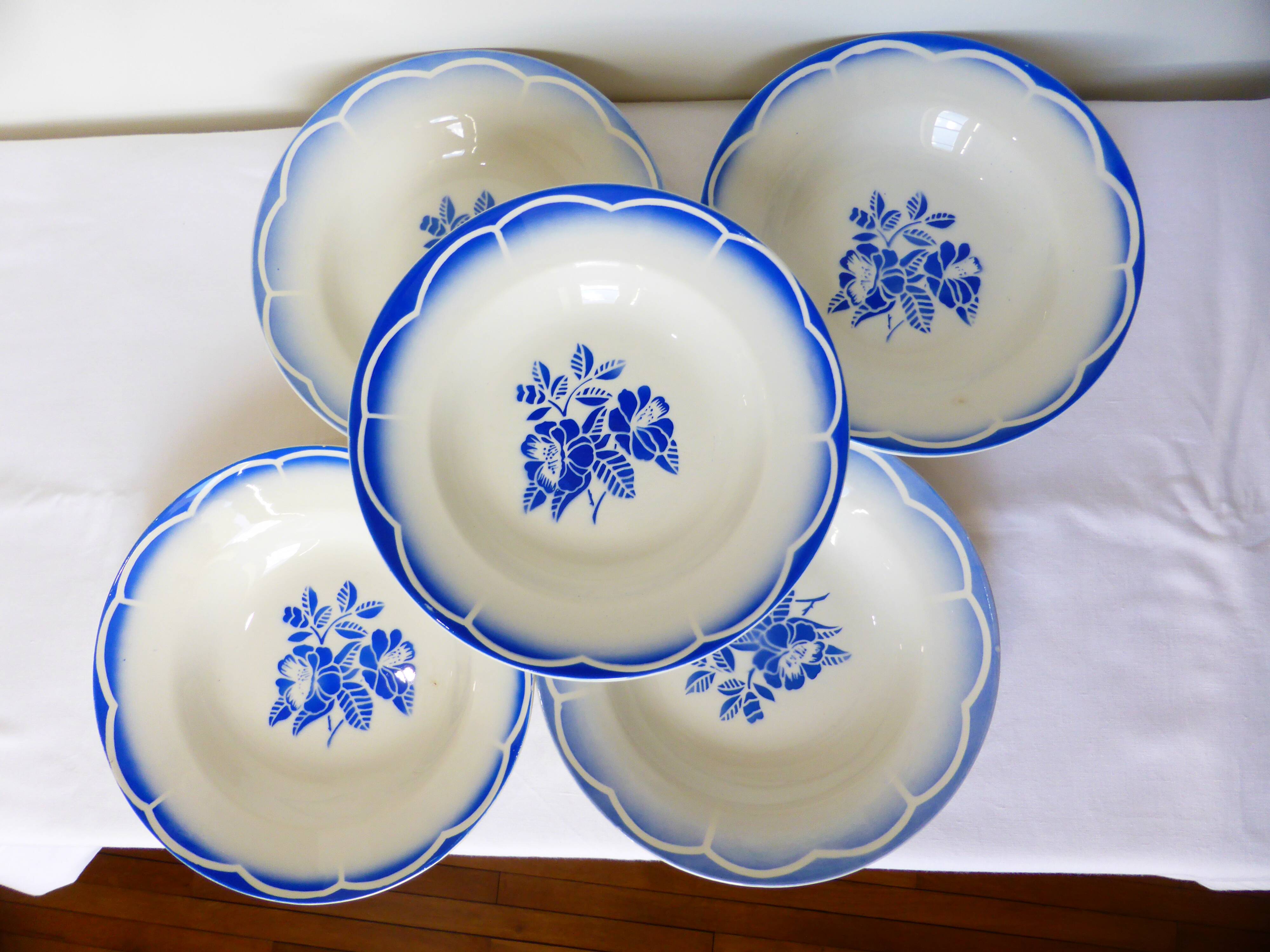 5 deep plates from Digoin Sarreguemines model Marsac 220641
